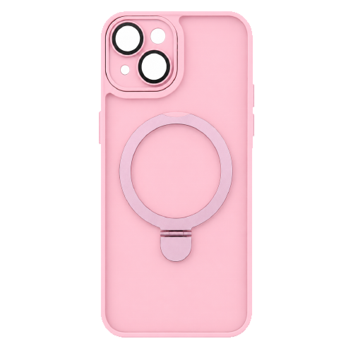 Smoke Magsafe with Magnetic Kickstand Case for Apple iPhone 15 - Pink